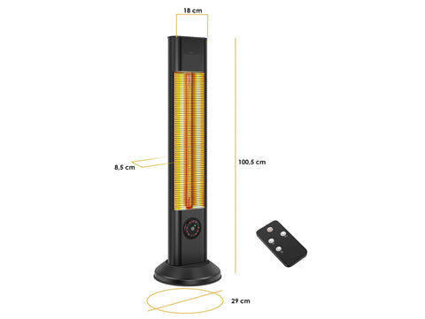HEATY EX2000 CA: Calefactor halógeno 2000W con mando a distancia