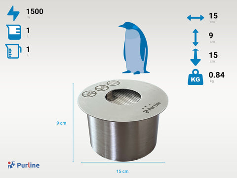 F9015 ROUND: Bloque de combustión redondo de 1L