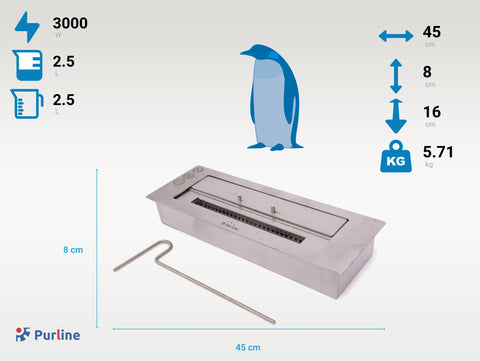 F9645: Bloque de combustión con fibra cerámica y tapa para regular la llama 2.5L