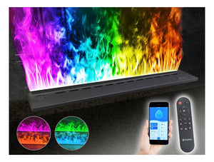 Chimenea decorativa con llama simulada en varios colores