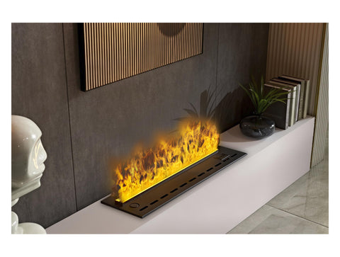 Chimenea decorativa con llama simulada