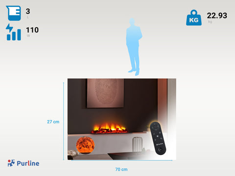 FIRECOOL RUSTIC ORANGE 70 Consumo sin calor 110 W