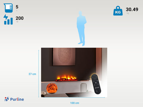 FIRECOOL RUSTIC ORANGE100 Consumo sin calor 200 W