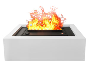 Chimenea decorativa con llama simulada de sobremesa con cuerpo en MDF