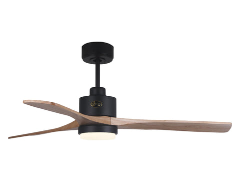 Ventilador de techo DC marrÃ³n con aspas de ABS 132cm y luz para 35m2