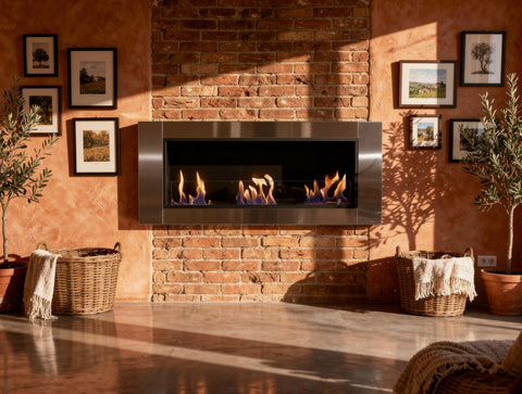 Chimeneas bioetanol pared Material Acero