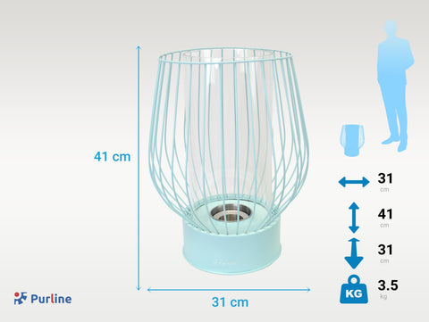 Chimenea de sobremesa tipo farol