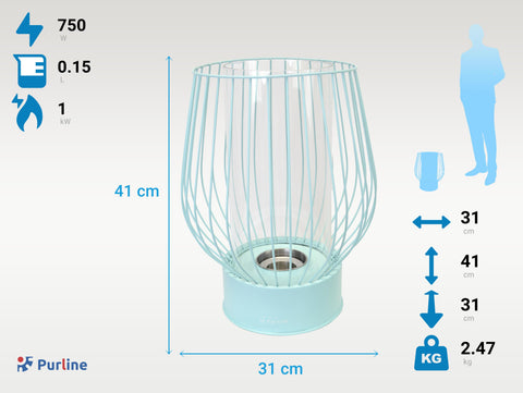HESTIA: Chimenea de sobremesa tipo farol