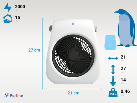 HOTI F35: Calefactor de suelo vertical 2000W