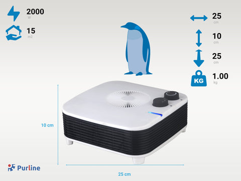 HOTI F40: Calefactor de suelo con 2 niveles de potencia
