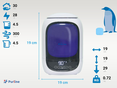 Tecnología Ultrasonidos Humidificador de ultrasonidos 28W vapor 30m2