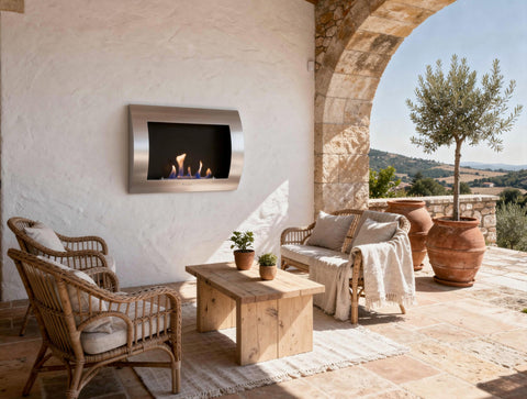 Chimeneas bioetanol pared Material Acero