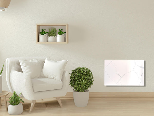 Emisor termico con frontal ceramico acabado tipo marmol