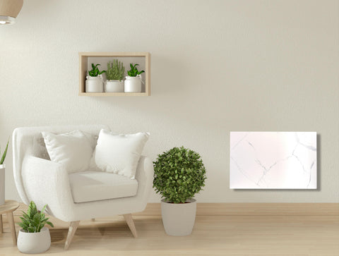 Emisor termico con frontal ceramico acabado tipo marmol