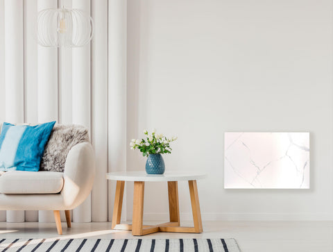 Emisor termico con frontal ceramico acabado tipo marmol