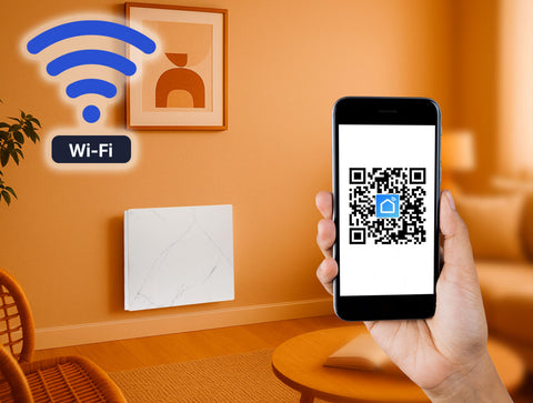 MARBLY A500: Emisor termico con frontal ceramico acabado tipo marmol