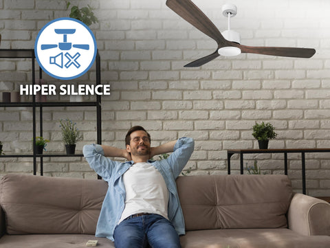   Ventilador de techo Modo Invierno/Verano Termostato Wifi Motor DC Techos Inclinados Mando a Distancia Memoria Vendible Shopify (AUTOMATICO)