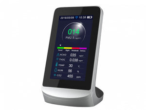 Estación meteorológica inalámbrica - AIRTESTER PLUS WIFI de Purline | WiFi | Medidor de CO2, Temperatura y Humedad | 8 Funciones