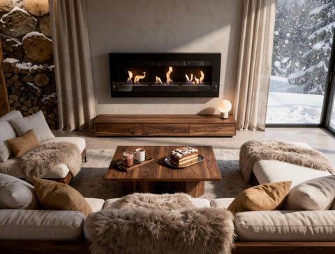 Chimeneas bioetanol pared Material Acero