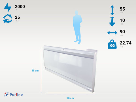 MICAIRON A2000: Emisor térmico 2000W bajo consumo con control WIFI