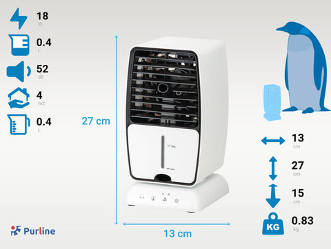 MISTY T: Ventilador nebulizador de sobremesa bajo consumo