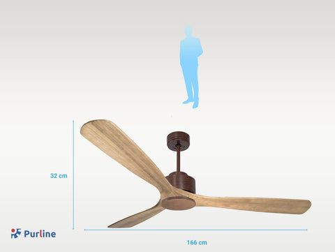 Mljet D166 C02 69956: Ventilador de Techo ø166 cm con Wifi Reversible Hypersilence