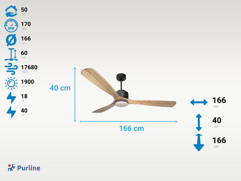 Ventilador de Techo Ultra silencioso de bajo consumo DC MljetD166C02LED68927