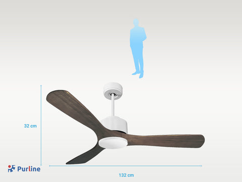 Moyo D132 C02 66057: Ventilador de Techo ø132 cm con Wifi Reversible Hypersilence