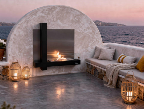Chimeneas bioetanol pared Material Acero