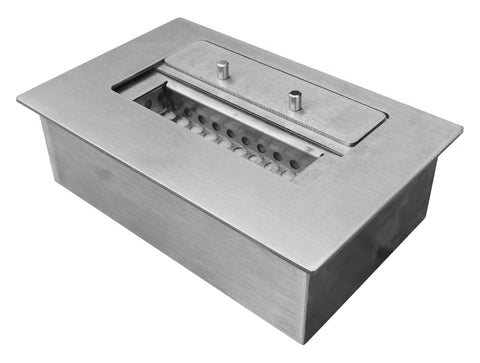 Bloque de combustión de 25cm en acero con fibra cerámica y tapa para regular la llama 1.2L