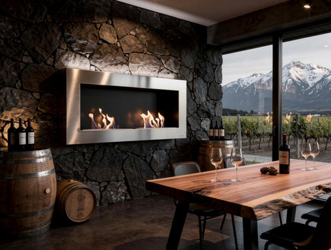 Chimeneas bioetanol pared Material Acero