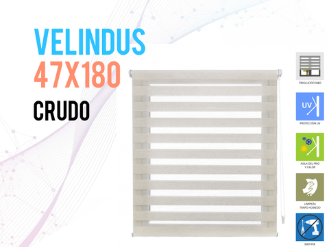 Color Crudo Estor Enrollable 47X180 CRUDO Noche y Día EASY FIX