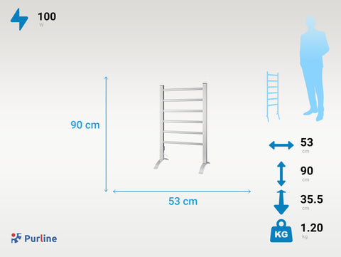 Potencia Maxima 100 W Toallero Eléctrico 100W de aluminio