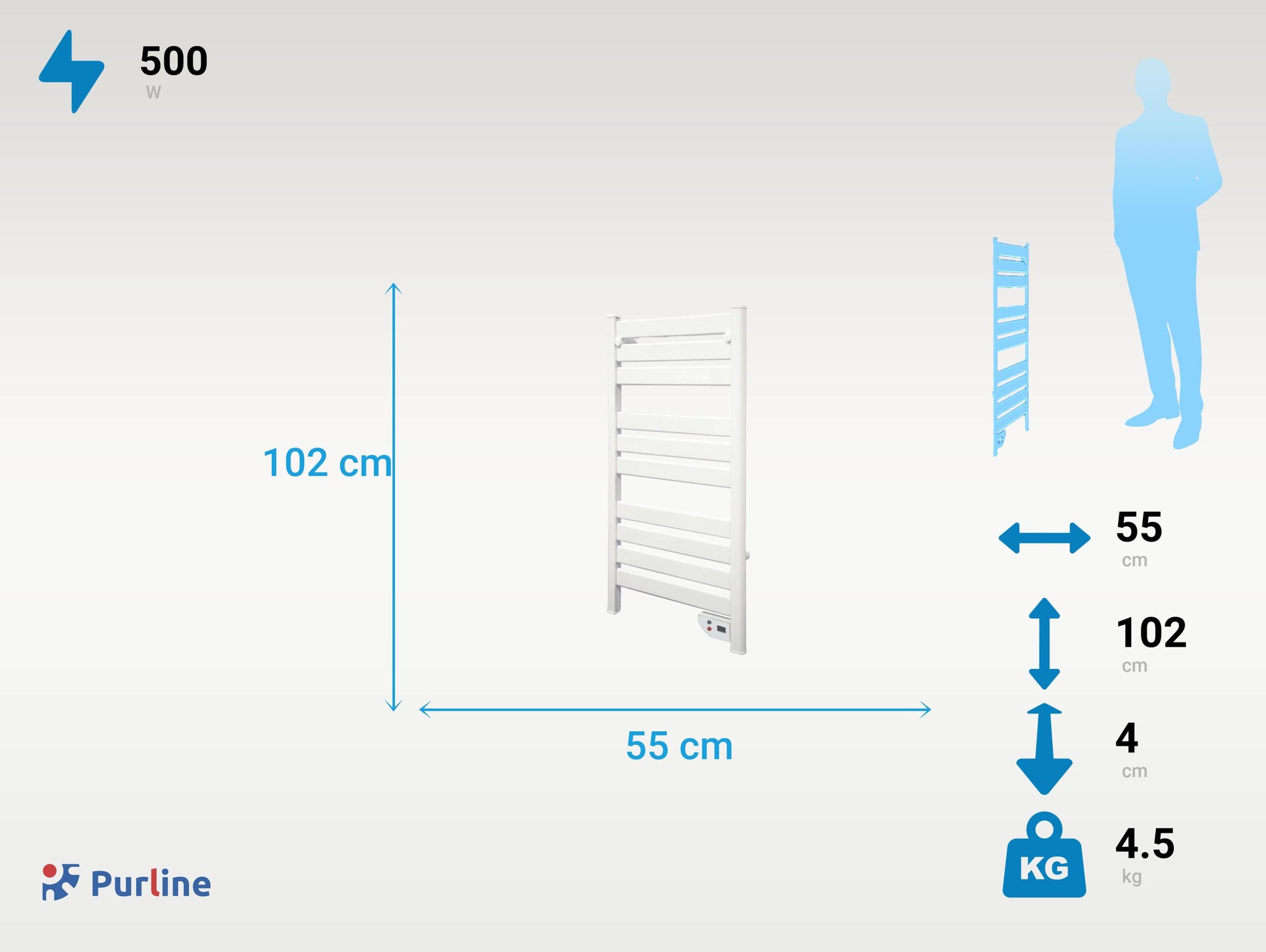 toallero-blanco-con-diseño-moderno-de-aluminio – Firstline