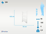 Toallero Eléctrico de Baño Mural - Purline | 500W | Aluminio | Blanco | Display LED