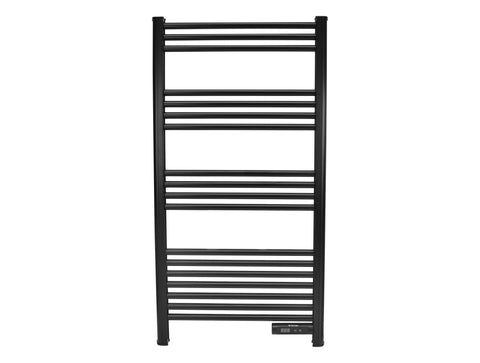 Toallero negro con temporizador 500W