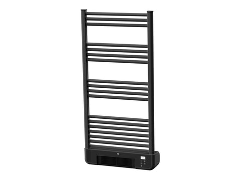 Radiador Toallero negro con calefactor integrado y control WiFi