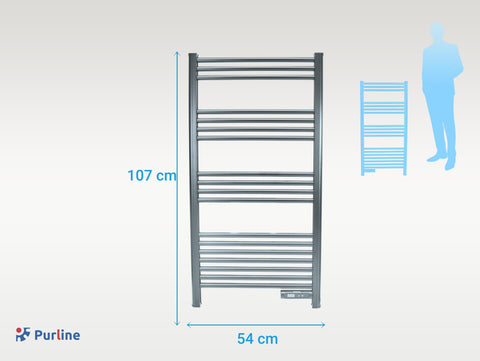 NTW-11G: Toallero gris con temporizador 500W