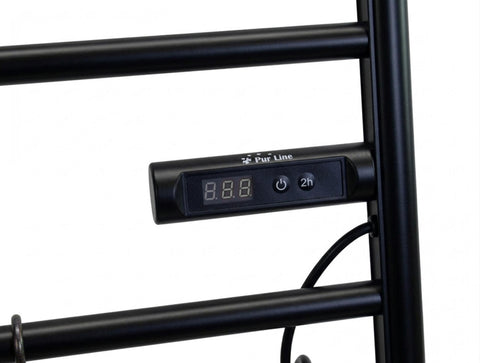 NTW STAIR B: Toallero eléctrico alto con forma de escalera color negro