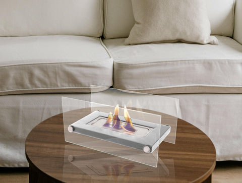 Potencia Maxima 750  W Chimenea de etanol de sobremesa en acero inox