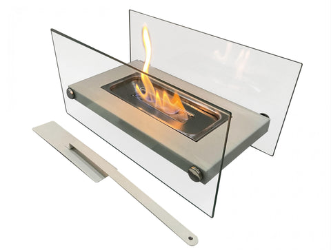 Potencia Maxima 1000 W Chimenea de etanol de sobremesa en metal blanco