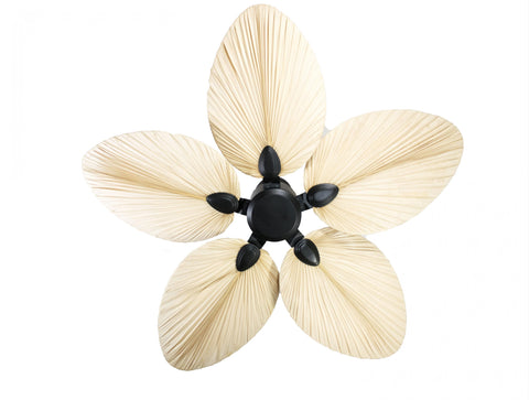 Ventilador de techo AC negro con aspas de 132cm para 30m2