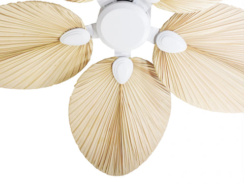 Ventilador de techo AC blanco con aspas de 132cm para 30m2