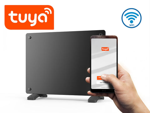 PANEL GLASS 1000: Radiador con panel de cristal 1000W y control WiFi por App