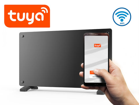 PANEL GLASS 1500: Radiador con panel de cristal 1500W y control WiFi por App