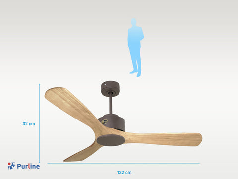 Paros D132 C02 65333: Ventilador de Techo ø132 cm con Wifi Reversible Hypersilence