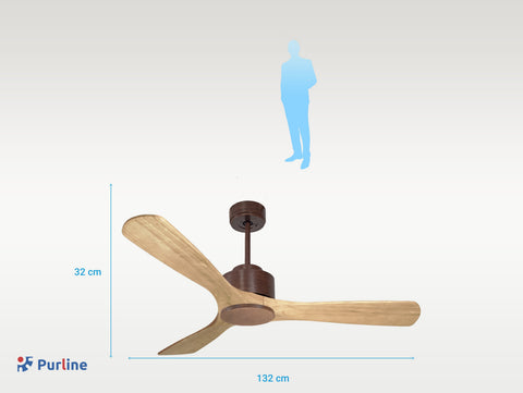 Paros D132 C02 70112: Ventilador de Techo ø132 cm con Wifi Reversible Hypersilence