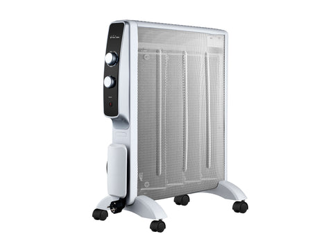 Radiador Éléctrico 2000 W bajo consumo diseño blanco con ruedas y termostato