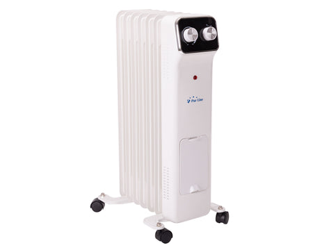 Radiador de aceite 1500W bajo consumo con recipiente para humidificación