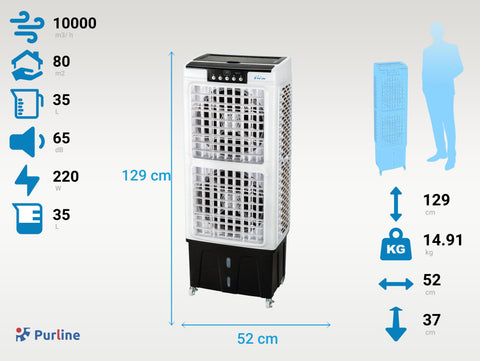 RAFY 220: Climatizador evaporativo de gran caudal con ventilador